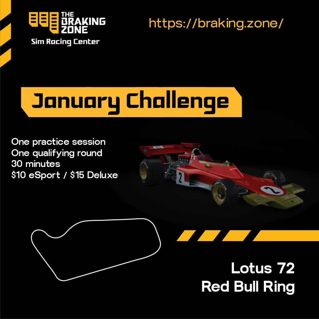 January 2026 Hotlap Challenge featuring Red Bull Ring and the Lotus 72