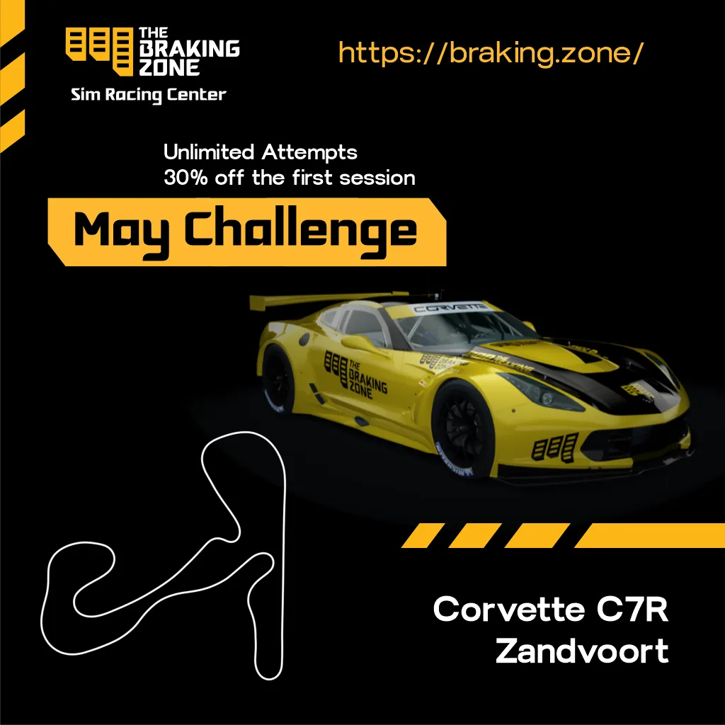 May 2026 Hotlap Challenge featuring Zandvoort and the Corvette C7R