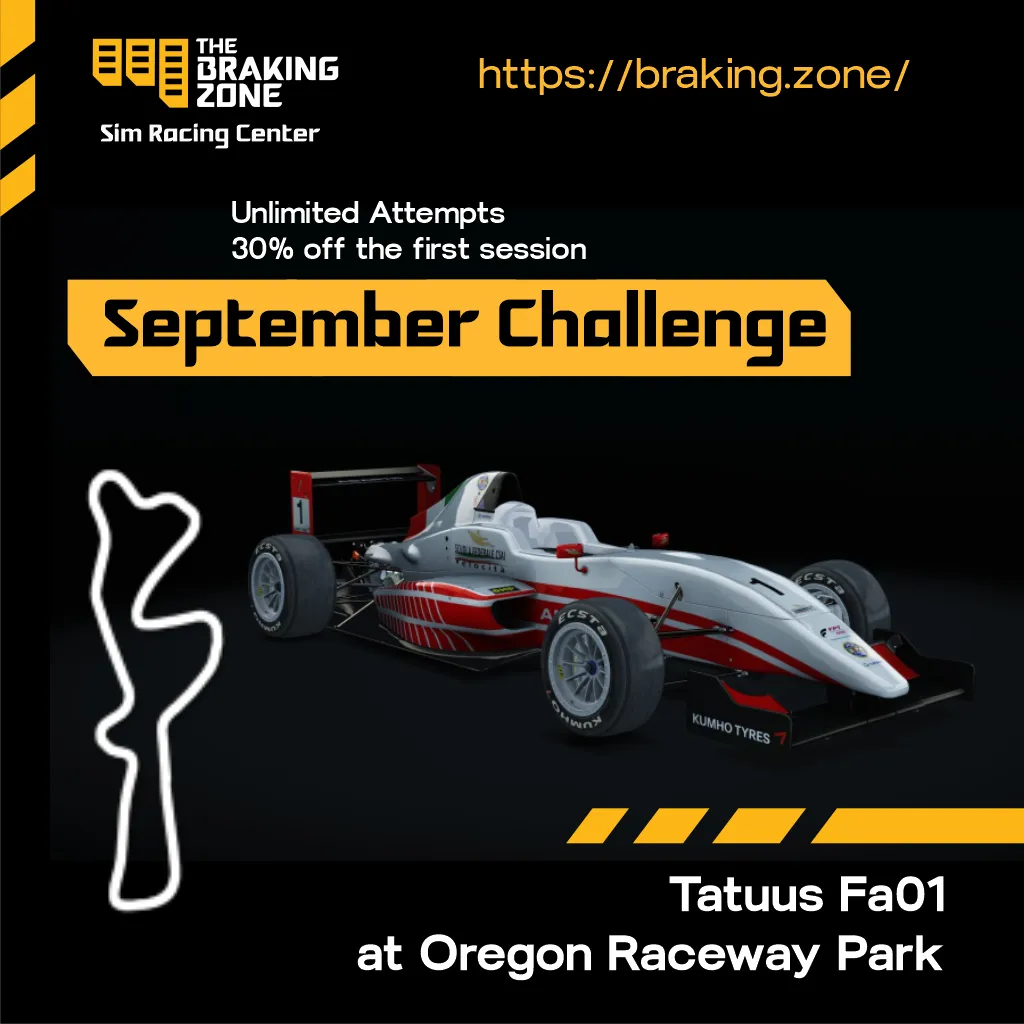 September 2026 Hotlap Challenge featuring Oregon Raceway Park and the Tatuus FA01