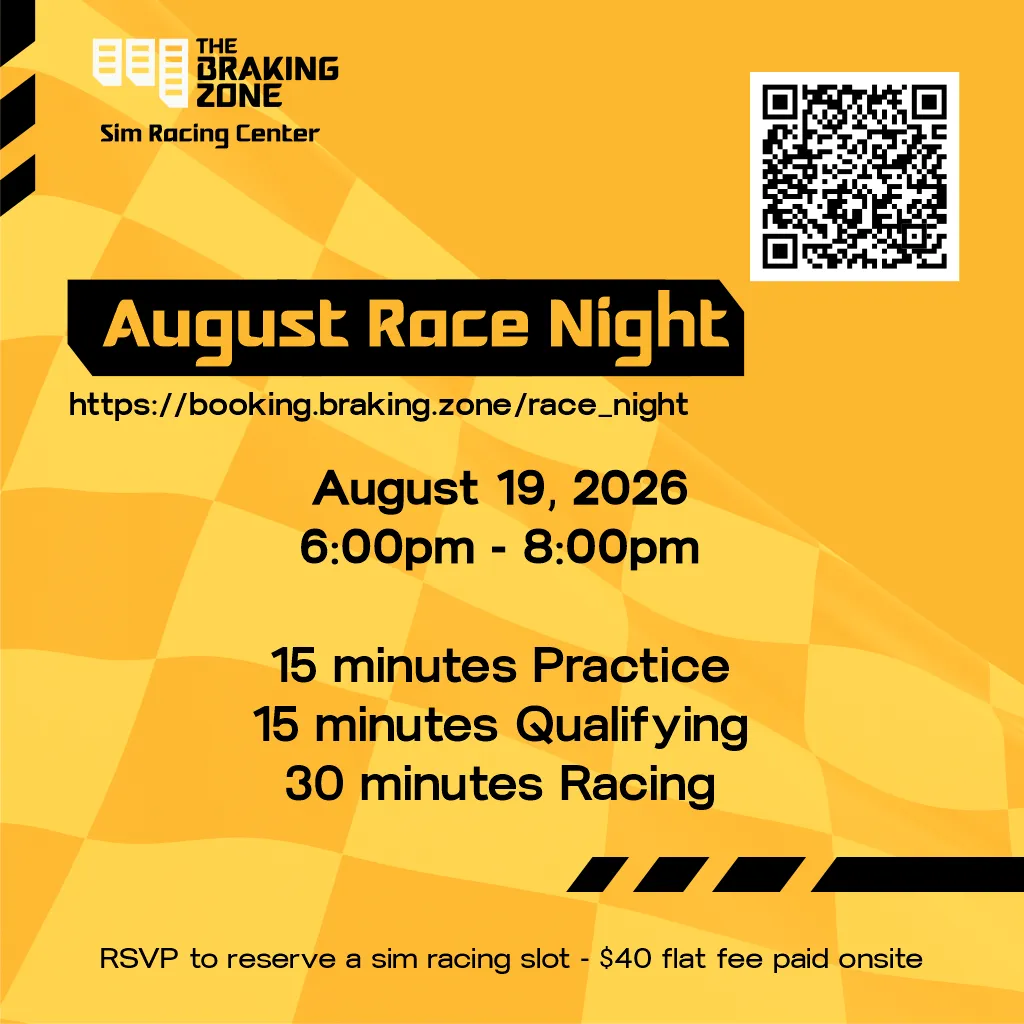 Our monthly Race Night returns Wednesday, August 19, at 6:00pm